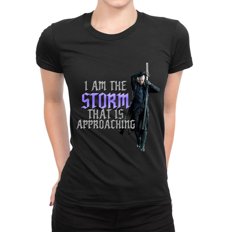 Vergil Devil May Cry 5 Special Edition Bury The Light Ladies Fitted T-Shirt by cm-arts | Artistshot