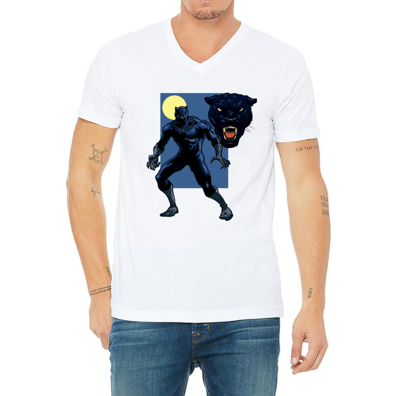 Panther V-Neck Tee by cm-arts | Artistshot