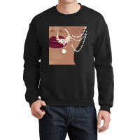 Desi Indian Pakistani  With Red Lips And Nose Ring With Chain Crewneck Sweatshirt | Artistshot