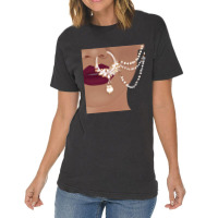 Desi Indian Pakistani  With Red Lips And Nose Ring With Chain Vintage T-shirt | Artistshot