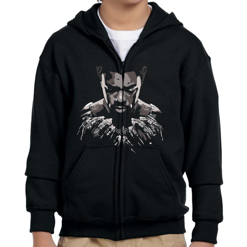 Rest In Power Black Panther Youth Zipper Hoodie by cm-arts | Artistshot