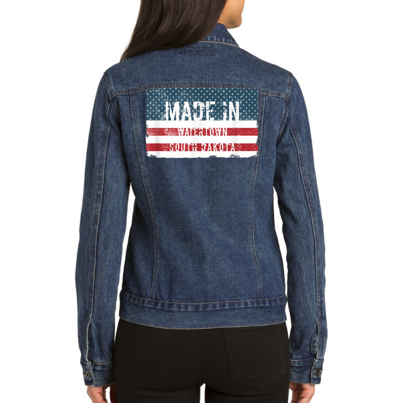 Made In Watertown, South Dakota T Shirt Ladies Denim Jacket by cm-arts | Artistshot