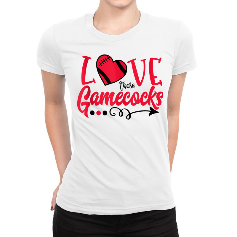 Love Those Gamecocks Fun T Shirt To Support Your Team Tank Top Ladies Fitted T-Shirt by cm-arts | Artistshot