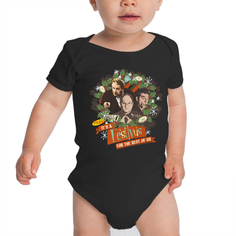 Seinfeld Festivus It's A Festivus For The Rest Of Us Wreath Premium T Baby Bodysuit by cm-arts | Artistshot