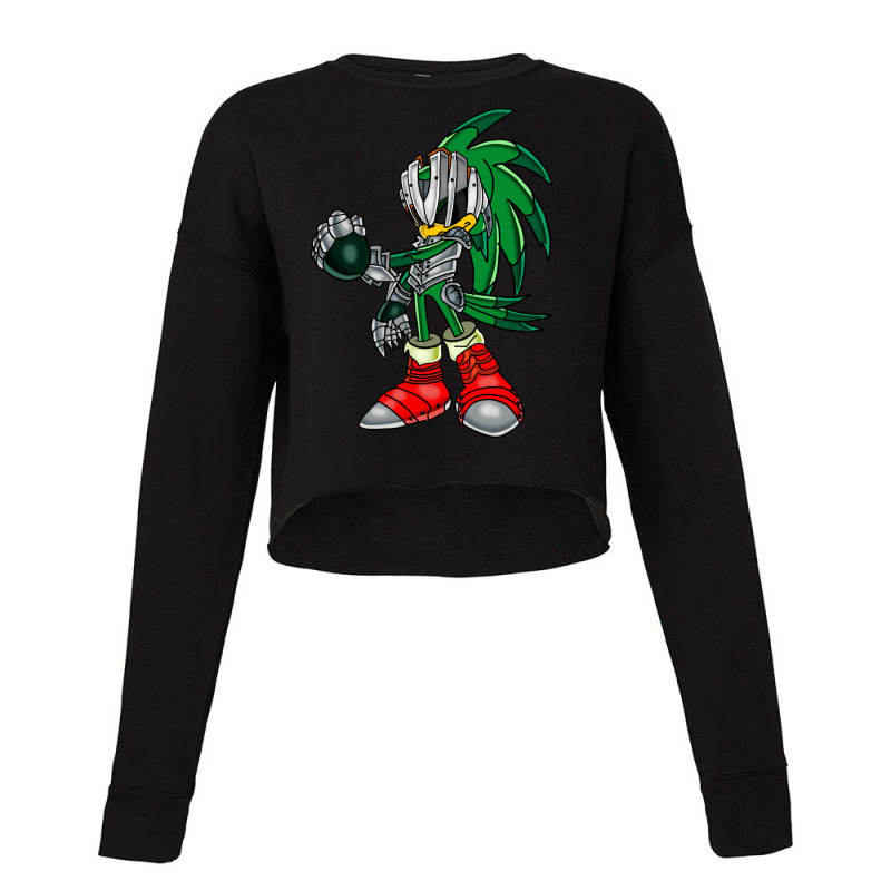 Metal Green Hedgehog Robot Cropped Sweater by valeriadeansx | Artistshot