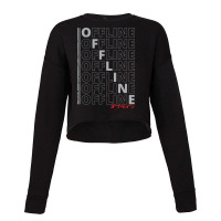 Offline Japanese Katakana Vaporwave Aesthetic Cropped Sweater | Artistshot