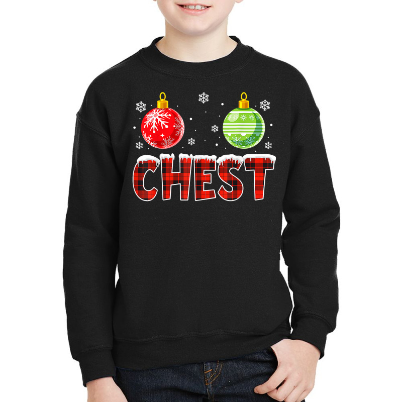 Chest Nuts Matching Chestnuts Funny Christmas Couples Chest T Shirt Youth Sweatshirt | Artistshot