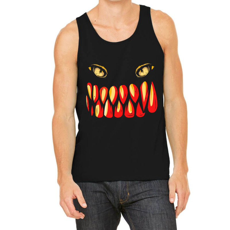 Halloween Monster Sharp Teeth Motif Tank Top | Artistshot