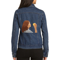 Parasite Film Peach Ladies Denim Jacket | Artistshot