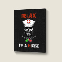 Funny Murse Male Nurse Gift Portrait Canvas Print | Artistshot