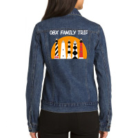 Obx Family Trip Outer Banks Lighthouses Beach Vacation Long Sleeve T S Ladies Denim Jacket | Artistshot