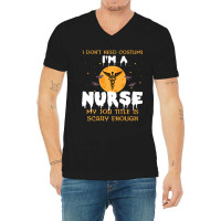 Halloween Nurse V-neck Tee | Artistshot