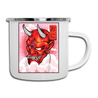 Oni Mask Demon Mask Yokai Kawaii Japanese Aesthetic Harajuku T Shirt Camper Cup | Artistshot