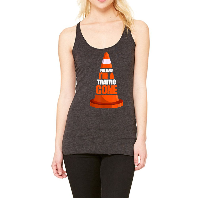 Pretend I'm A Traffic Cone Costume T Shirt Racerback Tank by cm-arts | Artistshot