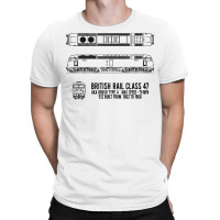 British Rail Class 47 Brush Type 4 Locomotive Blueprint T Shirt T-shirt | Artistshot