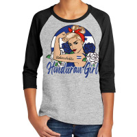 Honduras Girl Honduran Mujer Hondureña Flag T Shirt Youth 3/4 Sleeve | Artistshot