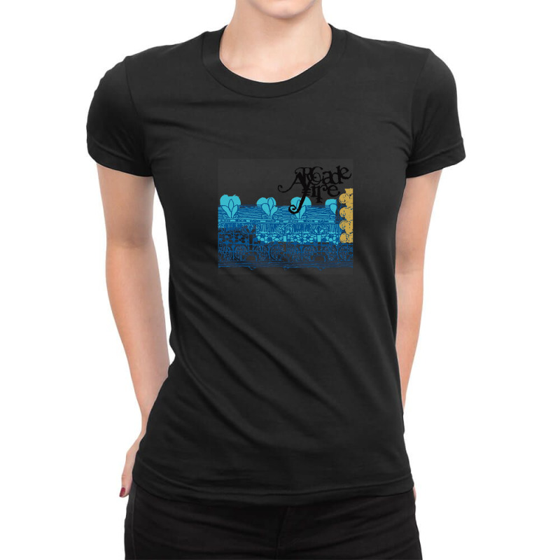 Arcade Alternative Rock Fire Ladies Fitted T-Shirt by SusanCartrette | Artistshot