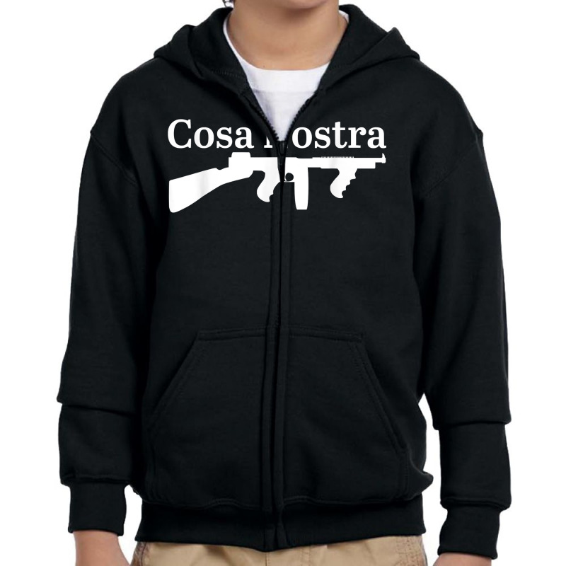 Sicilian Mafia Gangster Godfather Boss Italy Italian T Shirt Youth Zipper Hoodie by cm-arts | Artistshot