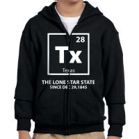 Texas Periodic Element Lonestar State Tank Top Youth Zipper Hoodie | Artistshot