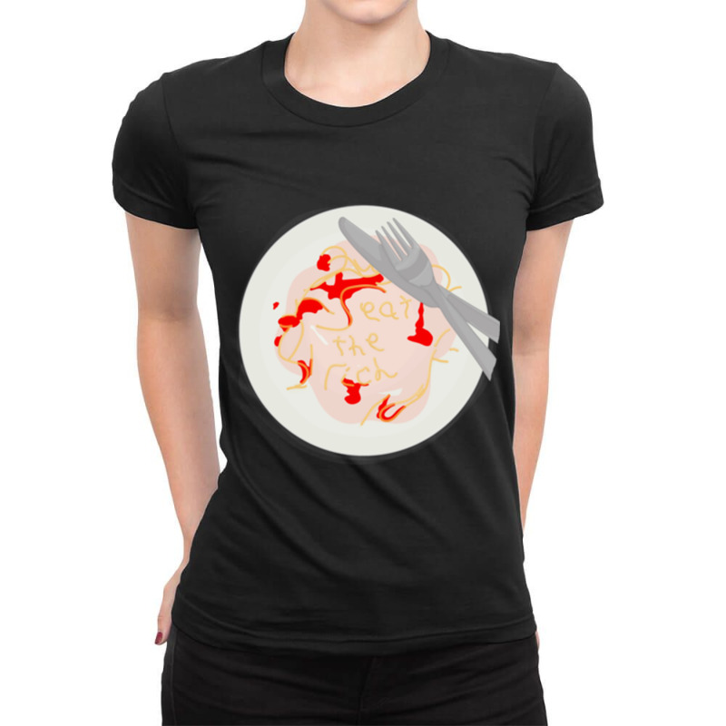 Eat The Rich Spaghetti Meatballs Active Ladies Fitted T-Shirt by SANDRAWILLIAMS | Artistshot