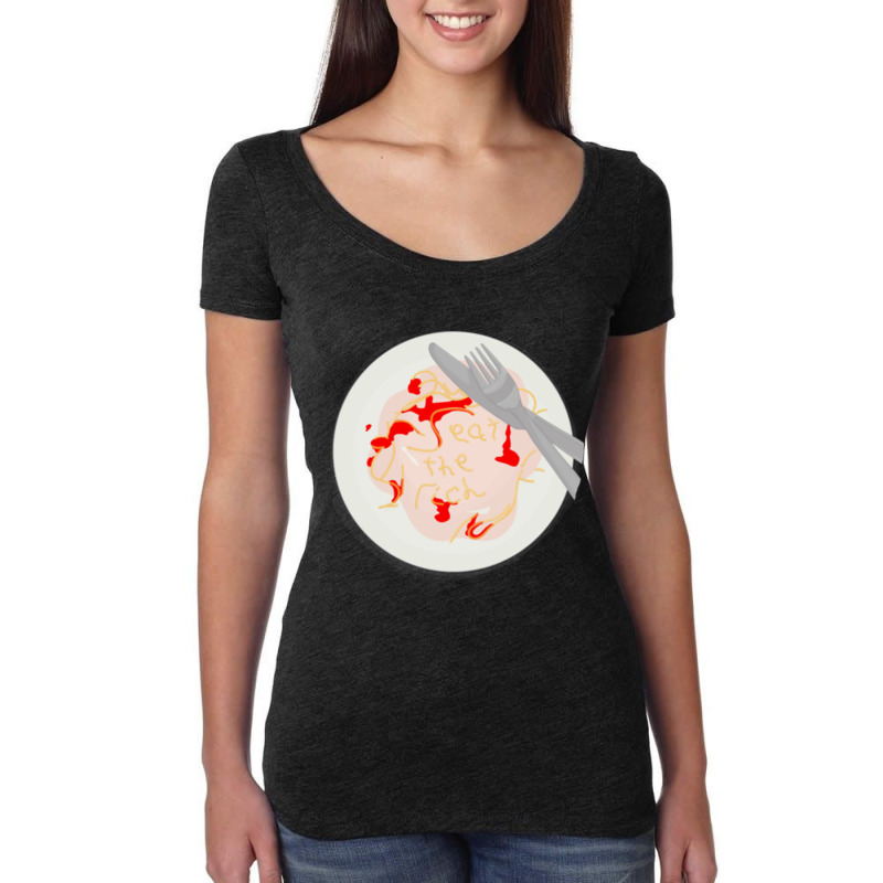 Eat The Rich Spaghetti Meatballs Active Women's Triblend Scoop T-shirt by SANDRAWILLIAMS | Artistshot