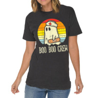 Boo Boo Crew Ghost Nurse Retro Halloween 2020 Nursing Rn Vintage T-shirt | Artistshot