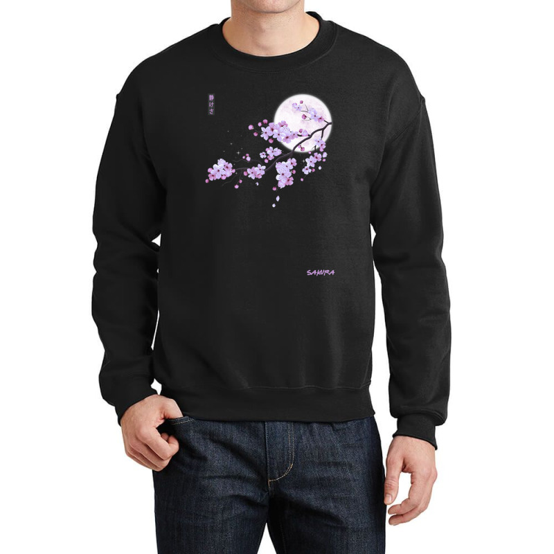 Japanese Purple Sakura Cherry Blossom Flower Crewneck Sweatshirt | Artistshot