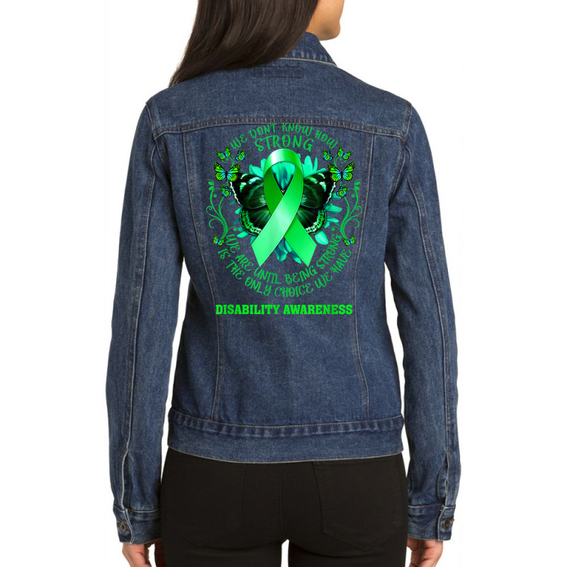 Disability Employment Awareness Month Disability Pride Month T Shirt Ladies Denim Jacket by cm-arts | Artistshot