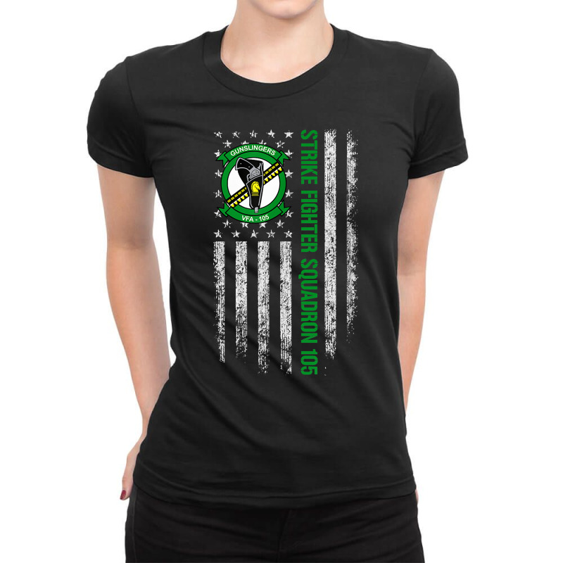 Strike Fighter Squadron 105 (vfa 105) American Flag T Shirt Ladies Fitted T-Shirt by sarlesfo | Artistshot