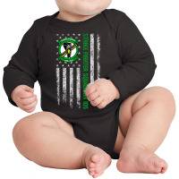 Strike Fighter Squadron 105 (vfa 105) American Flag T Shirt Long Sleeve Baby Bodysuit | Artistshot