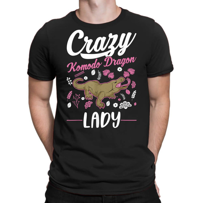 Crazy Komodo Dragon Lady Monitor Lizard Girl T Shirt T-Shirt by cm-arts | Artistshot