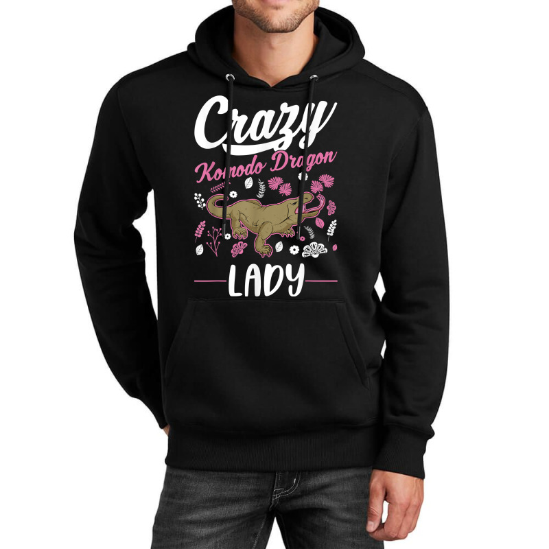 Crazy Komodo Dragon Lady Monitor Lizard Girl T Shirt Unisex Hoodie by cm-arts | Artistshot