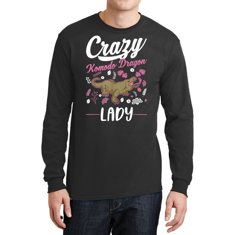 Crazy Komodo Dragon Lady Monitor Lizard Girl T Shirt Long Sleeve Shirts by cm-arts | Artistshot