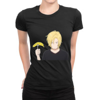 Ash With A Banana- Banana Fish Ladies Fitted T-shirt | Artistshot