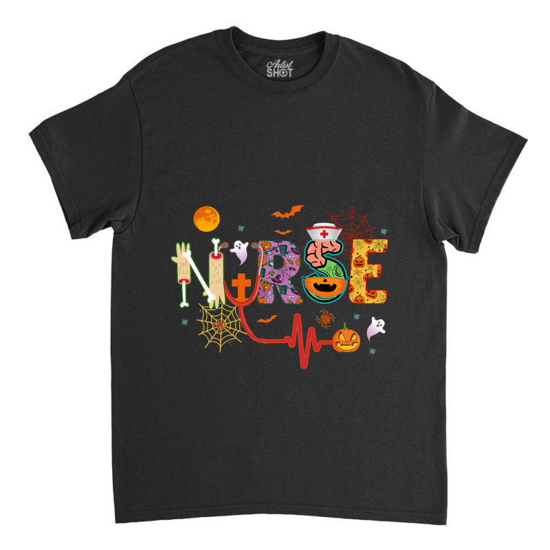 Nurse Halloween Costume Stethoscope Heartbeat Pumpkin Classic T-shirt | Artistshot