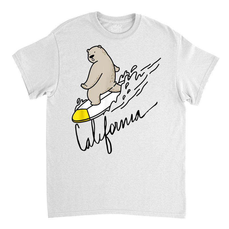 Cute Bear Surfing Tee California Bear State Flag Cali Love T Shirt Classic T-shirt by cm-arts | Artistshot