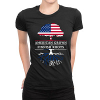 American Grown With Finnish Roots   Finland Long Sleeve T Shirt Ladies Fitted T-shirt | Artistshot