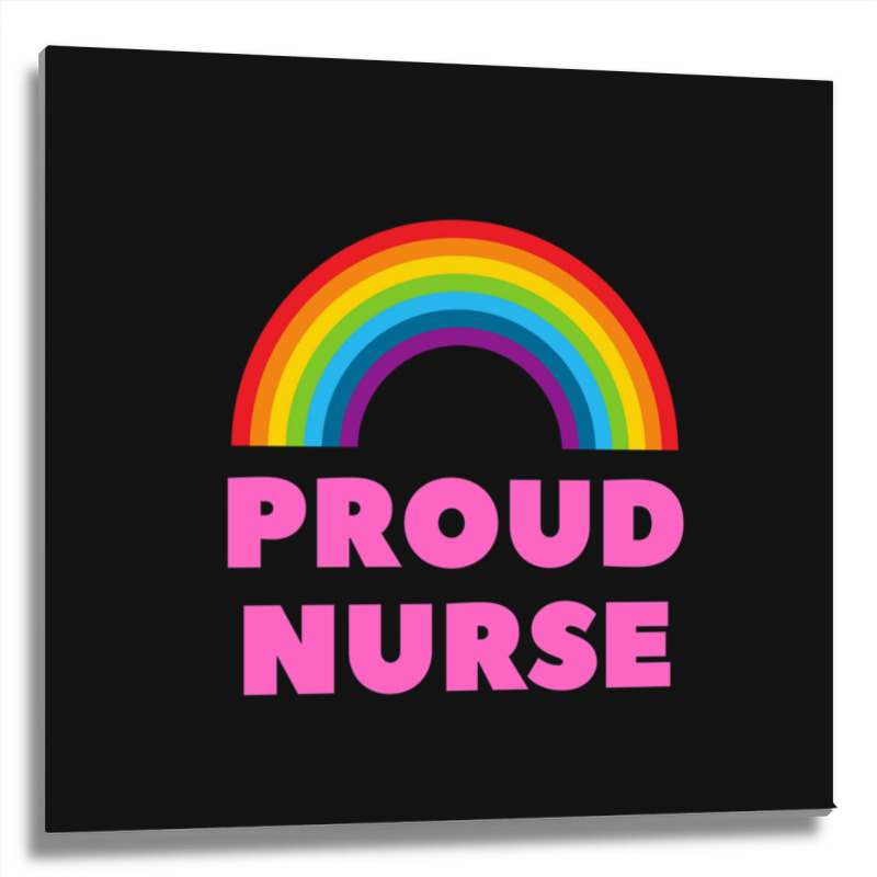 Proud Gay Nurse Metal Print Square | Artistshot