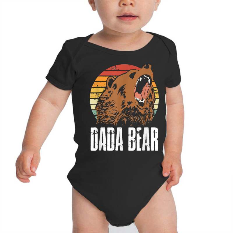 Dada Bear Camping Lover Daddy Father's Day Camping Trip T Shirt Baby Bodysuit by cm-arts | Artistshot