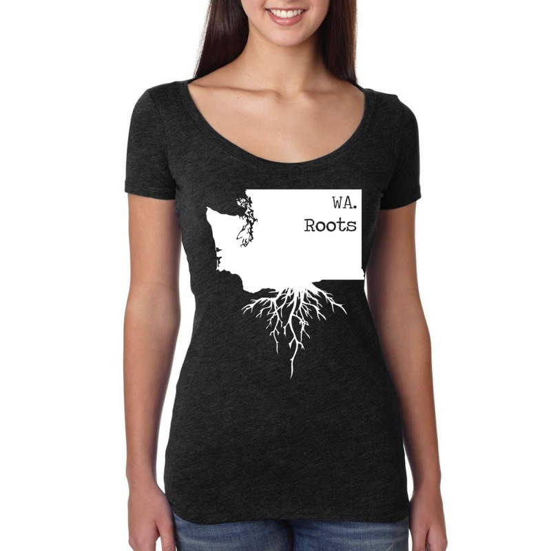 Washington Roots  State Of Washington Women's Triblend Scoop T-shirt by cm-arts | Artistshot