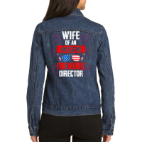 Wife Of An Awesome Fireworks Director Assistant Firework T Shirt Ladies Denim Jacket | Artistshot