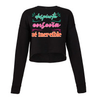 Womens Cute Inspirational Spanish Teacher Bilingual Maestra T Shirt Cropped Sweater | Artistshot