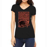 Conception De Tshirt Noir Touches Rouges Tshirt Classique Women's V-neck T-shirt | Artistshot