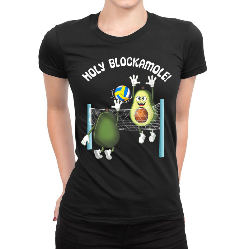 Holy Blockamole! Guacamole Player Blocker Volleyball T Shirt Ladies Fitted T-Shirt by cm-arts | Artistshot