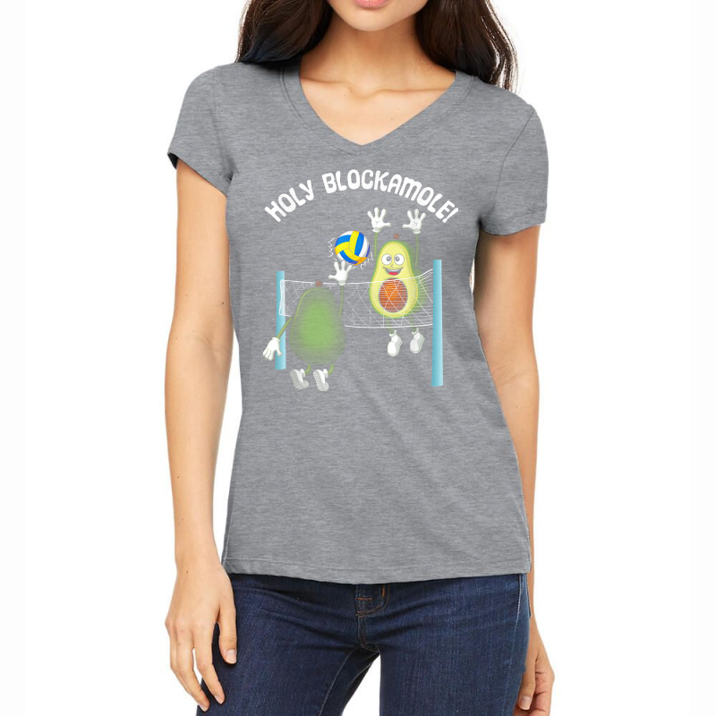 Holy Blockamole! Guacamole Player Blocker Volleyball T Shirt Women's V-Neck T-Shirt by cm-arts | Artistshot