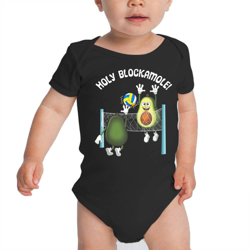 Holy Blockamole! Guacamole Player Blocker Volleyball T Shirt Baby Bodysuit by cm-arts | Artistshot