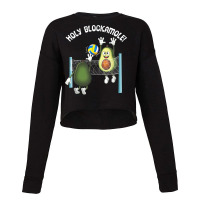 Holy Blockamole! Guacamole Player Blocker Volleyball T Shirt Cropped Sweater | Artistshot