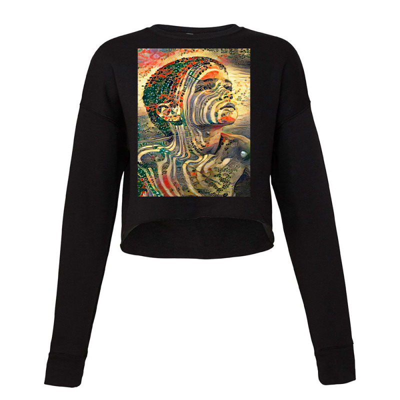 Mystery Woman Illustration Premium Design Cropped Sweater by cm-arts | Artistshot