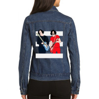 Jack White  Les Rayures Blanches Tshirt Classique Ladies Denim Jacket | Artistshot