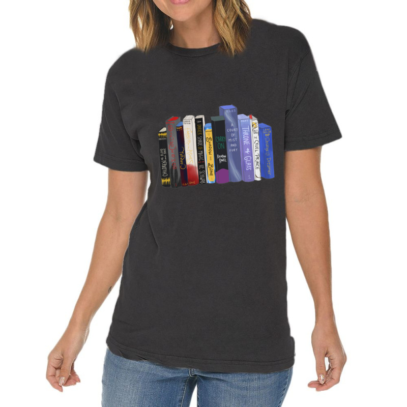 Ya Fantasy Bookshelf Vintage T-Shirt by cm-arts | Artistshot